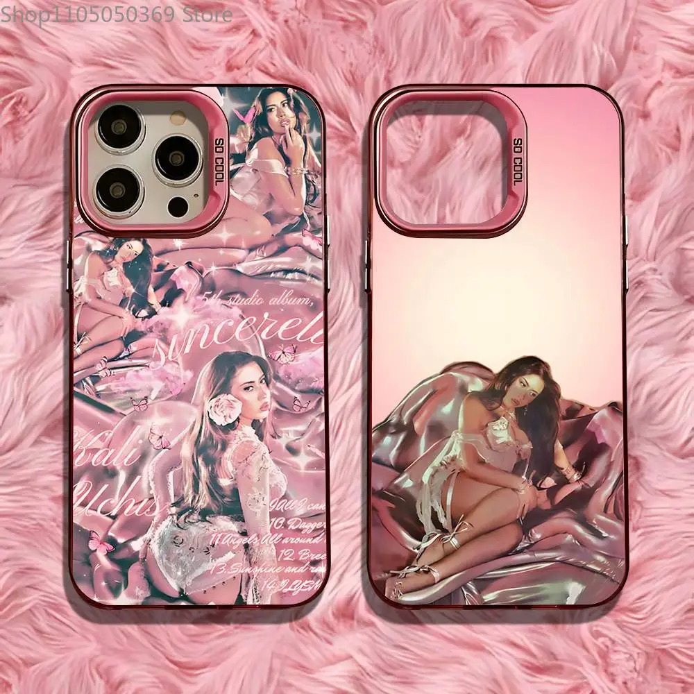 

Kali U-Uchis Sincerely Phone Case For iPhone 16,15,14,13,12,11,Pro,Max,Plus,Mini,SE Anti Fall Pink Matte Hard Bumper