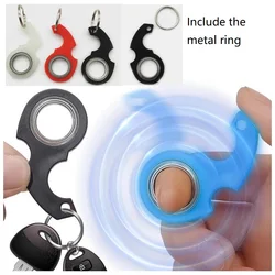 Hot Sale Funny Release fidget spinner Keychain Stress Relief Rotating Keyring Finger Flying Ring Relieve Anxiety Toy Gift