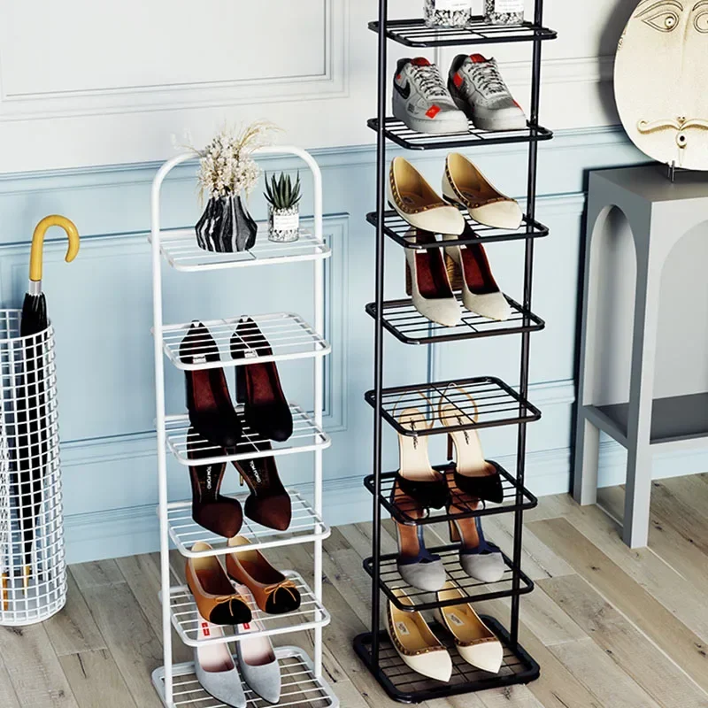 Modern Stackable Metal Shoe Display Rack, Vertical Narrow Organizer, Entrance Hall, Shoemakers Móveis