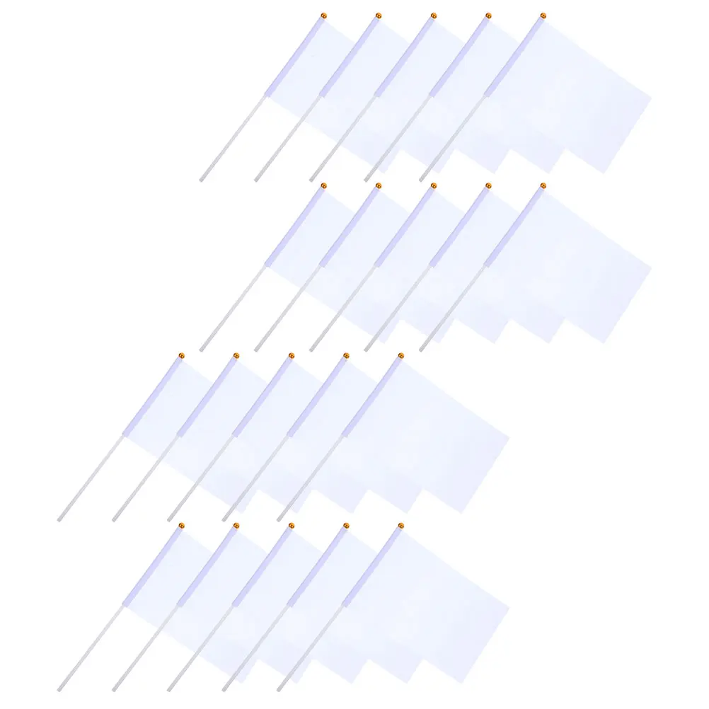 

20Pcs Hand Waving Flags Durable Multi-Use Signal Flags for Sports Referee Soccer Football Match Soccer Equipment