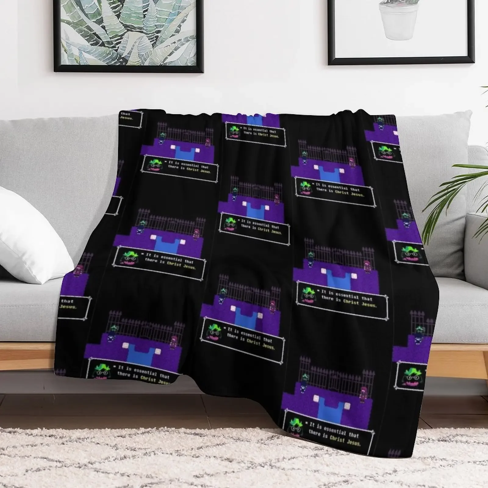 Deltarune Dialogues Throw Blanket Blankets For Bed Flannel Fabric Decorative Throw Blankets