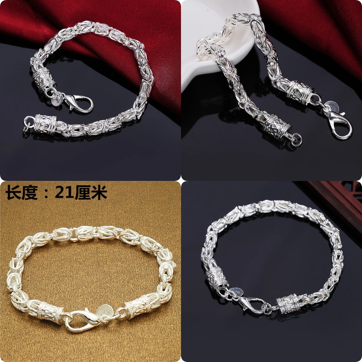 Men Accessories Chain And Bracelet - 925 sterling zilveren kraan dominante kettingarmbanden