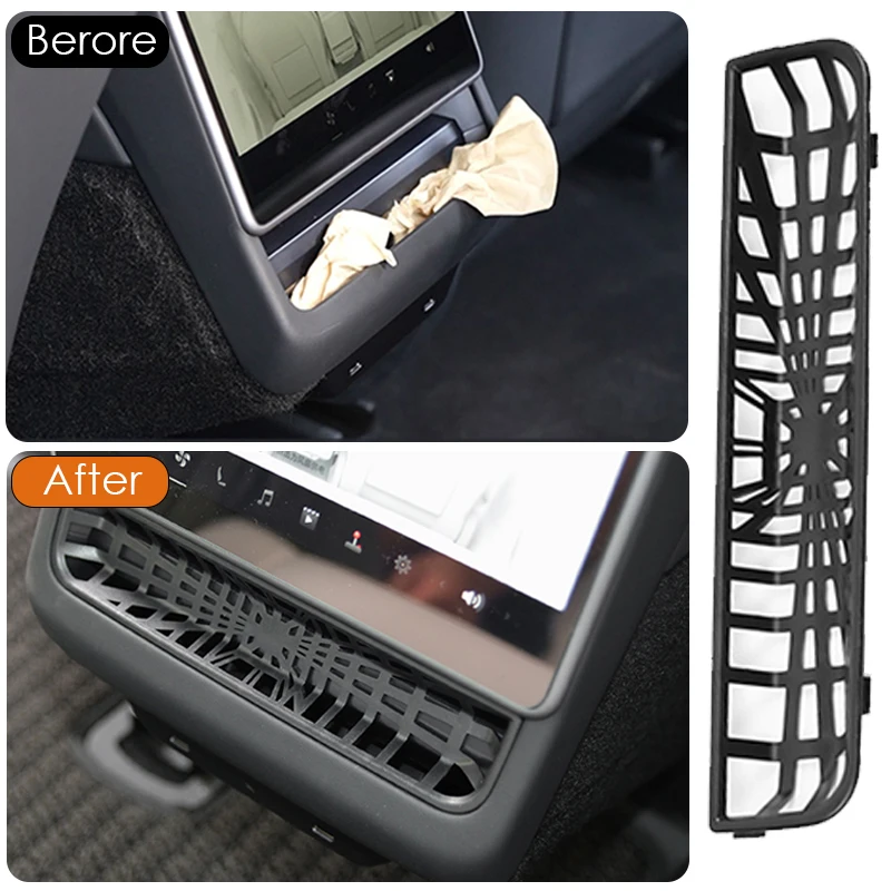 For Tesla Model 3 Highland 2024 Rear Air Vent Cover Rear Seat Center Console Air Vents Cover for Model 3 Highland Accessories