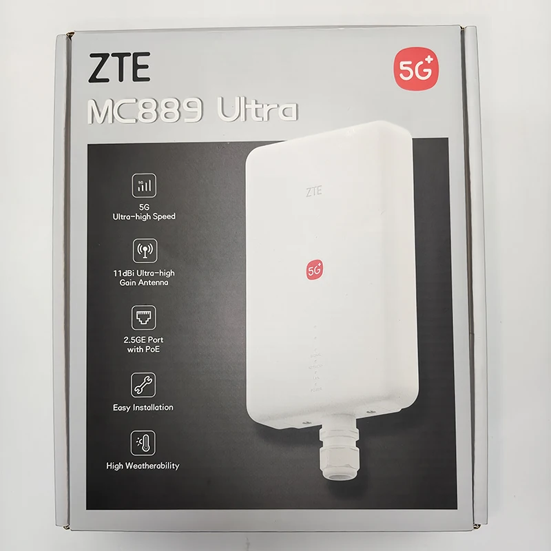 Unlocked ZTE 5G Outdoor CPE MC889 Ultra SDX62 2.5GE POE Wireless Modem 5G 4G LTE CAT16 Sim Outdoor Router MC7510D
