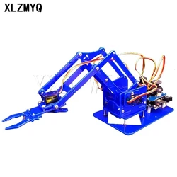 Robot Arm Kit elettronico fai da te assemblaggio macchine acriliche manipolatore braccio artiglio Robot per arduino Maker apprendimento Kit Robot fai da te