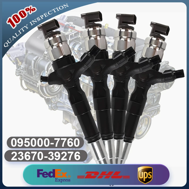 

095000-7760 095000-7761 23670-30300 23670-39276 Fuel Injector for Toyota Hilux VII Pick-up 2.5L 2KD-FTV D-4D Engine