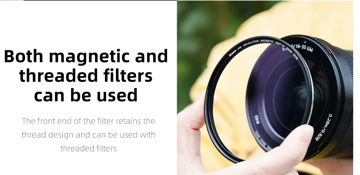Kase KW Revolution Filtro magnético ND8 ND64 ND1000 com anel adaptador magnético 58 62 67 72 77 82 95m Filtro de lente de câmera