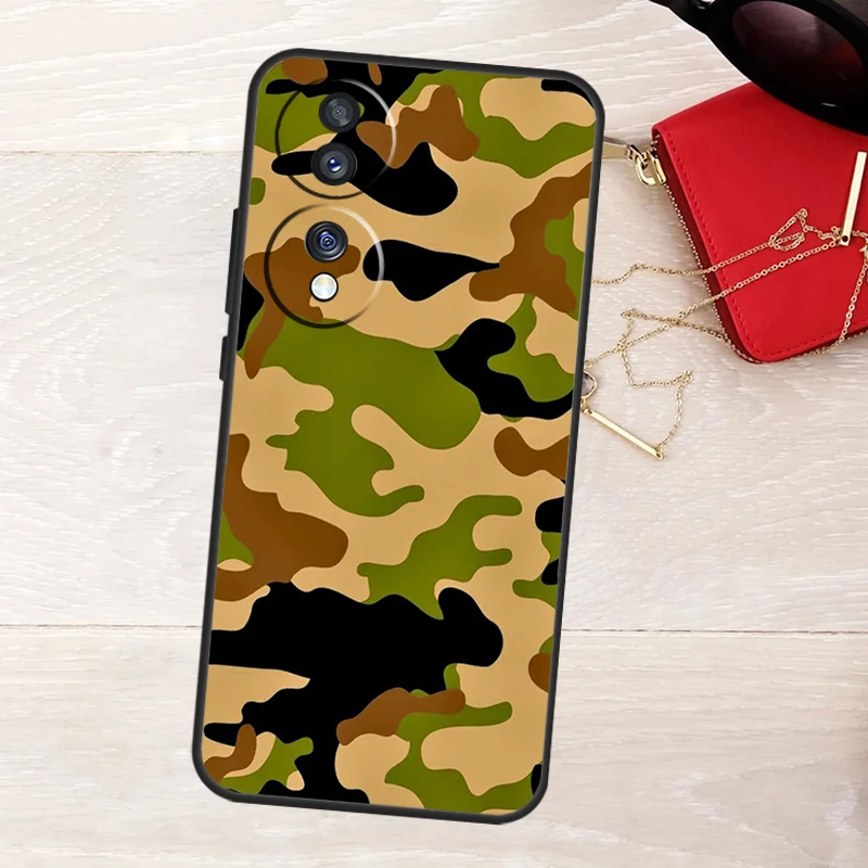 Military Army Camouflage Pattern Phone Case For Honor 90 70 50 Lite Magic 5 6 Pro X6 X7 X8 X9 X6a X7a X8a X9a X8b X9b Cover