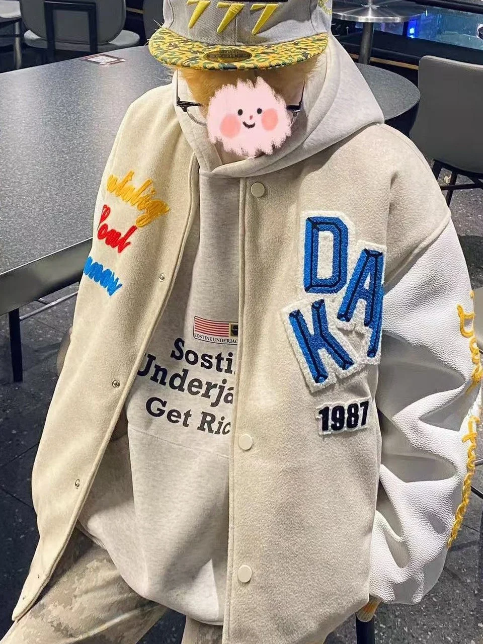 

Ретро-бейсболка с вышивкой в американском стиле, свободного кроя, весна-осень, модная, для студентов и пар, из полиэфирного волокна