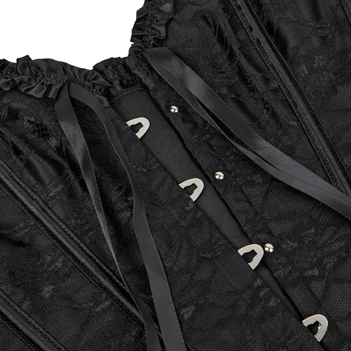 Imagen 2 del producto Corsé gótico Sexy para mujer, ropa moldeadora Steampunk con cordones, entrenador de cintura, corpiño moldeador de cuerpo, ropa moldeadora de moda, ropa de calle