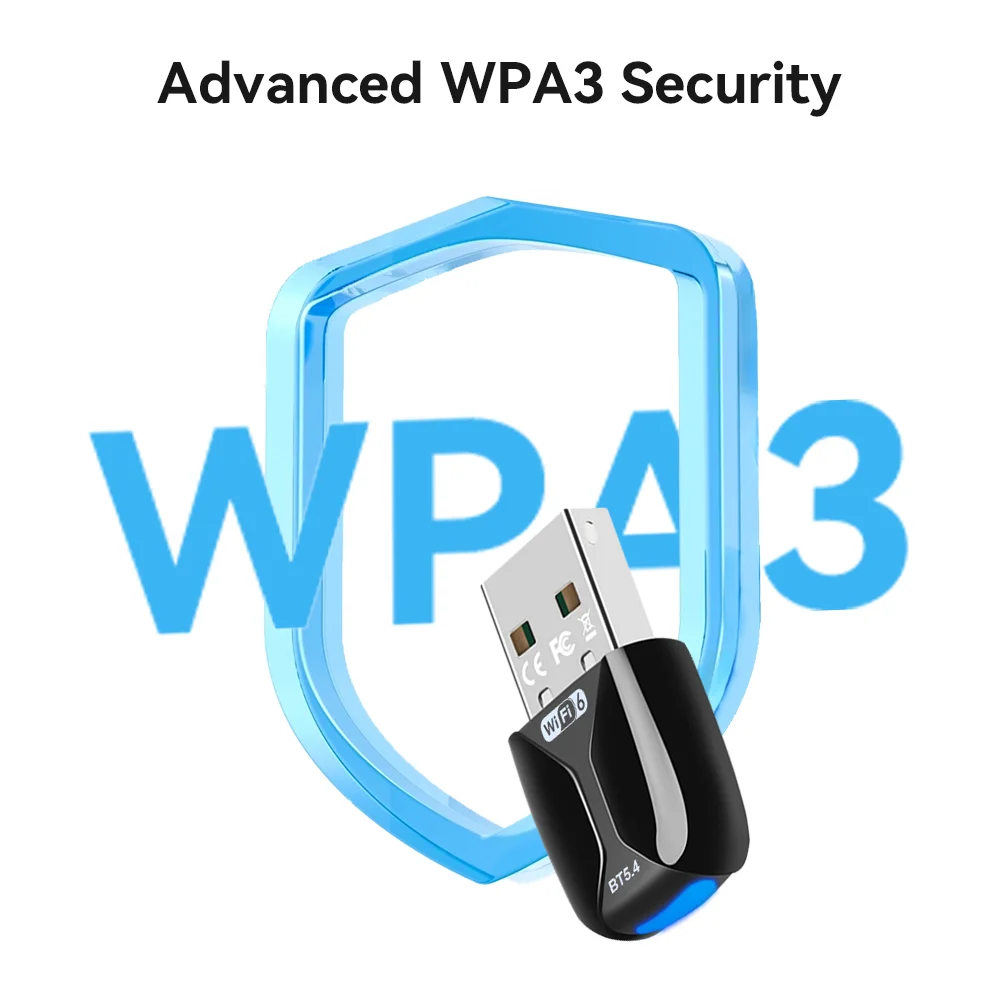 900Mbps Network Card WiFi 6 Bluetooth 5.4 Adapter Dual Band 2.4G&5GHz USB Network Wireless Wlan Receiver For Win10/11 Drive free