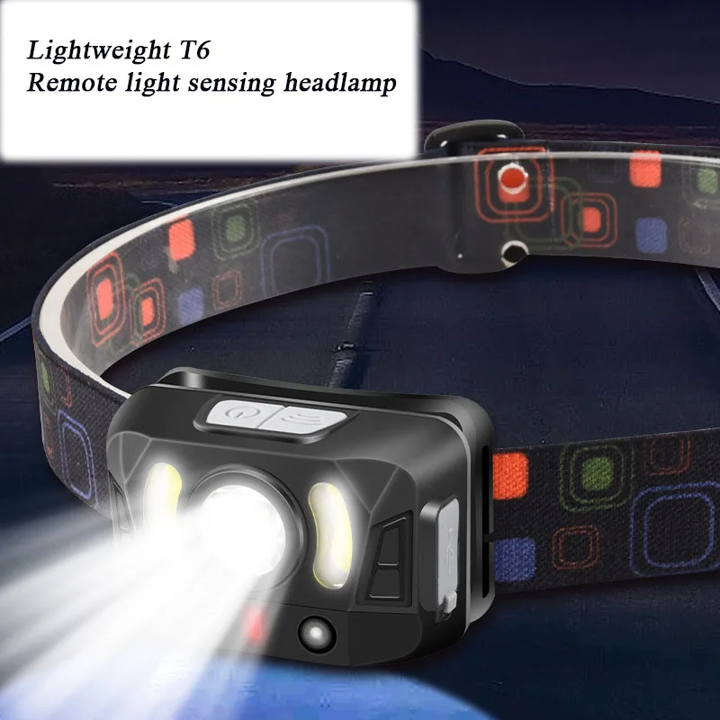 

Multifunctional Smart Sensing Headlight High Power And Long Range Double Switch Head Wear Light with Eight Lighting Modes