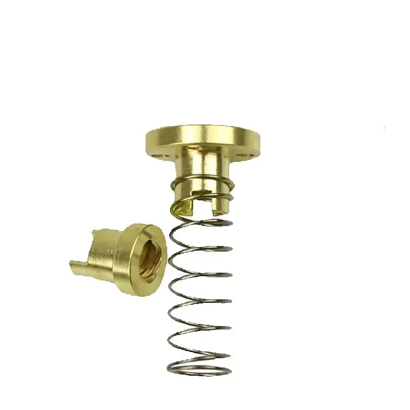 T8 Anti Backlash Spring Loaded Nut Brass Elimination Gap Nut Used To Upgrade Ender 3 CR-10 T8 Lead Screw DIY CNC 3D Printer