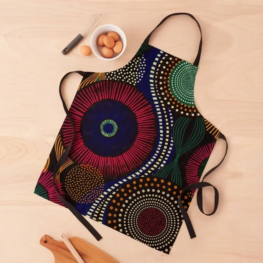 

African Tribal Pattern In Colorful Tone Apron kitchen clothes for men household woman Customizable Woman Children'S Apron