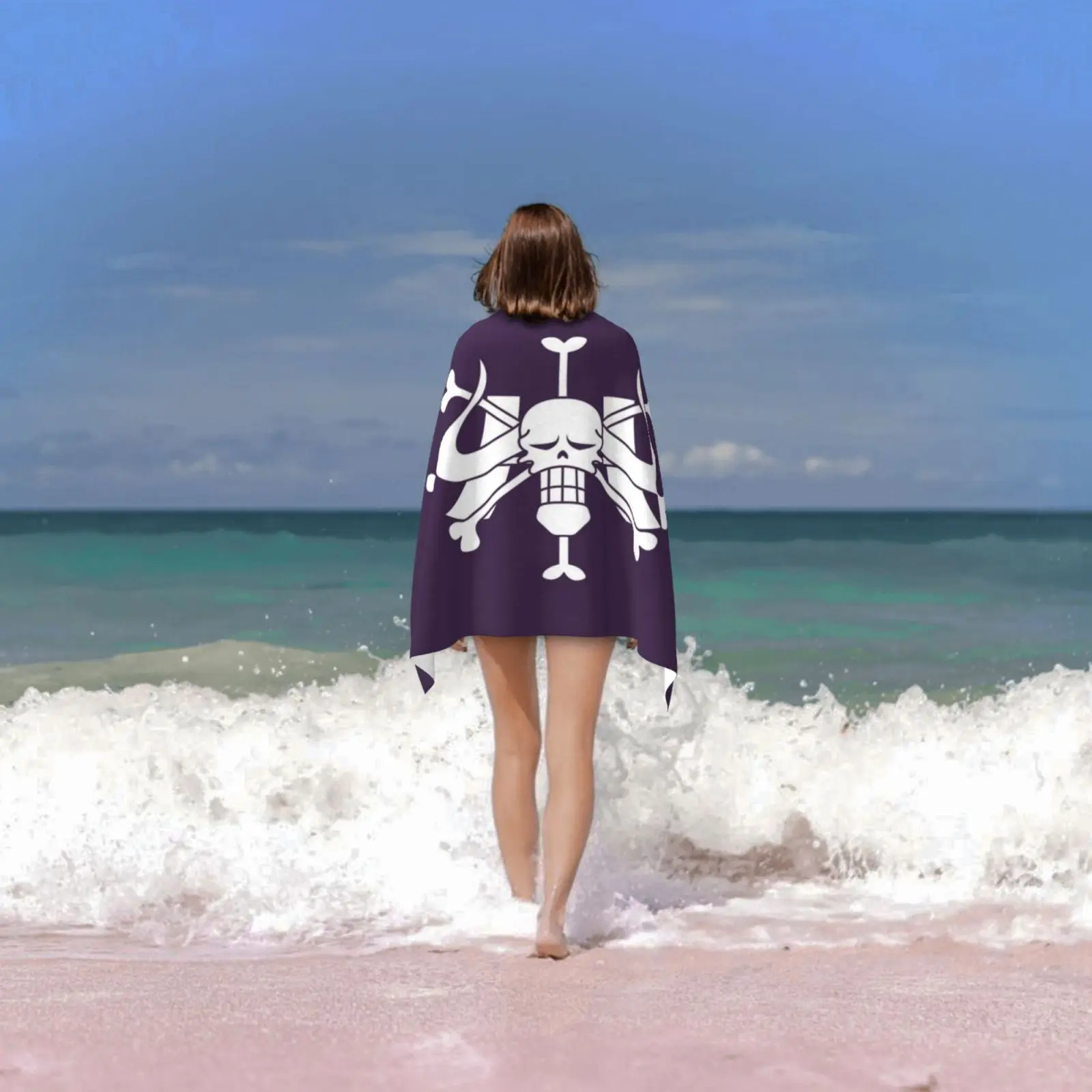 الوحوش القراصنة جولي روجر منشفة مخصصة منشفة استحمام الوحش القراصنة كايدو كايدو أوف ذا بيست يونكو وانوكوني #6