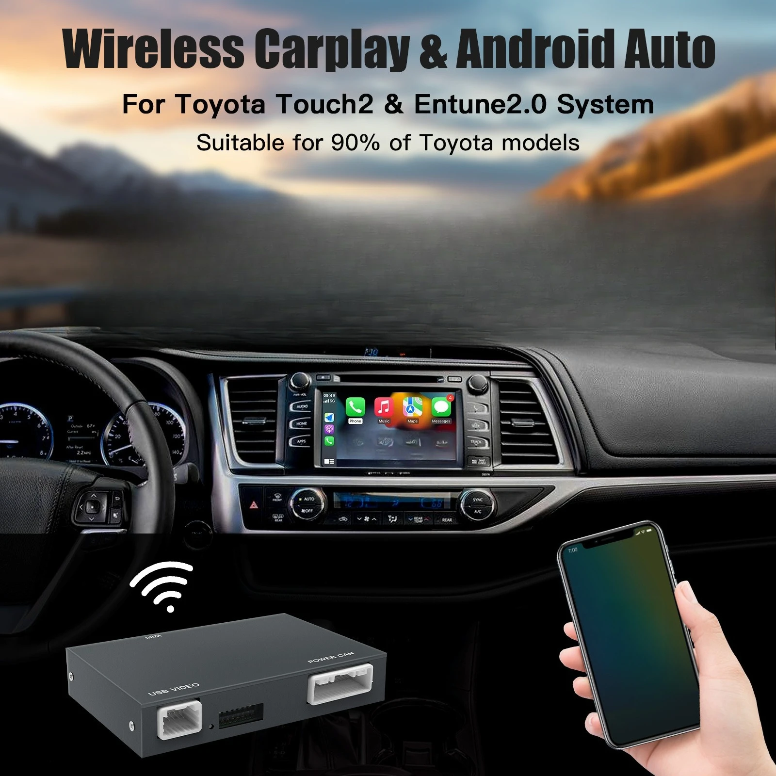 Applicable toyota apple wireless carplay decoder android auto module