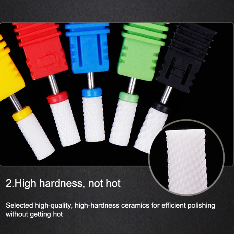 【HBS-7】1Pcs Nail Drill Bit Pedicure Cleaning Polishing Tools Ceramics Remove Dead Skin Nail Tool Nail Specific Tools