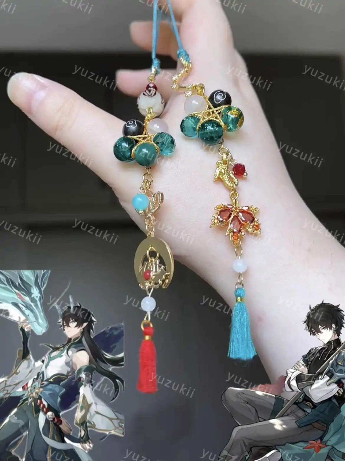 Game Honkai: Star Rail Jingyuan Aventurine Danheng Robin Ruan Mei Sparkle Dr. Ratio Cosplay Handmade Phone Chain Pendant Gift