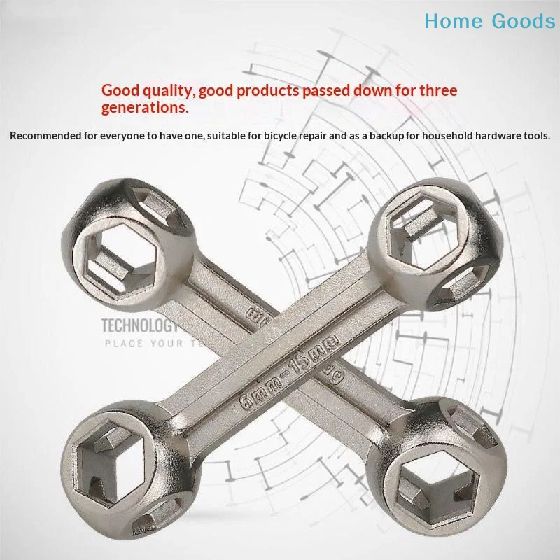 1/2/3Pcs Bone Wrench 10 In 1 Mini Pocket Hex Wrench Hexagon Sleeve Wrench Tool Bicycle Spoke Nipple Wrenchs Garage Hand Tool