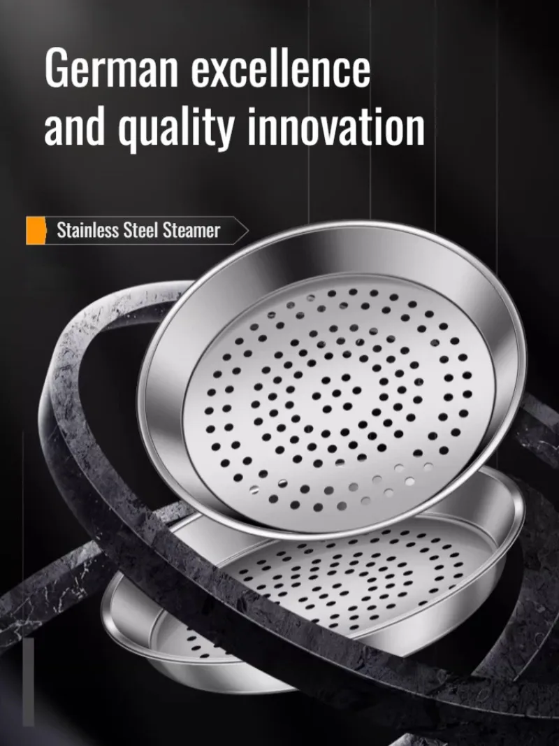 

Household steamer round tray waterproof steamer basket for dumplings and buns