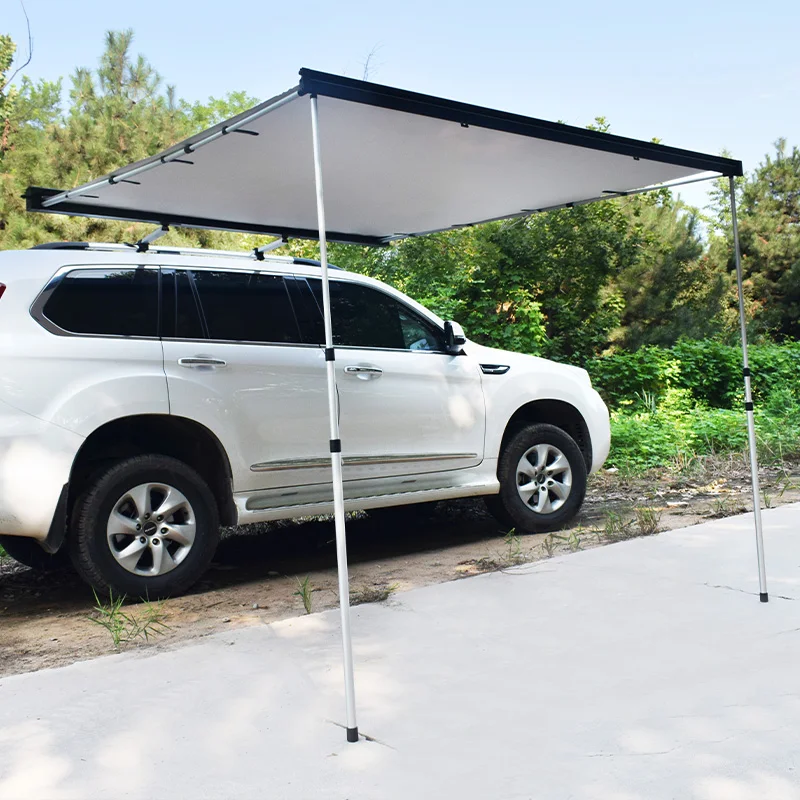 سهلة الإعداد على سقف المأوى الجانبي مظلة السيارة مقاوم للماء قماش مظلة جانبية للسيارة للحفلات الخارجية #3