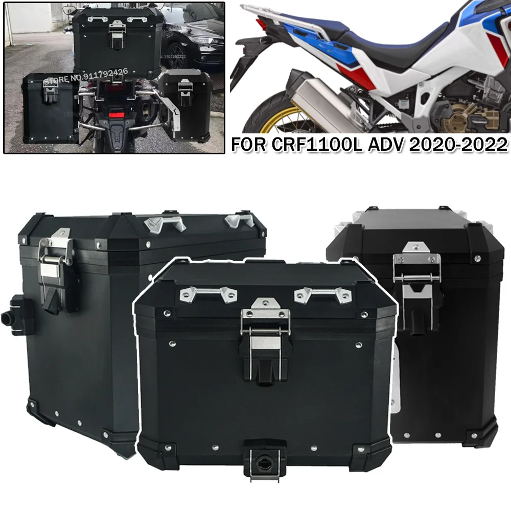 

Aluminum Side Box For Honda CRF1100L Africa Twin Adventure 2020 2021 2022 Motorcycle Trunk Top Case Pannier Luggage Rack Bracket