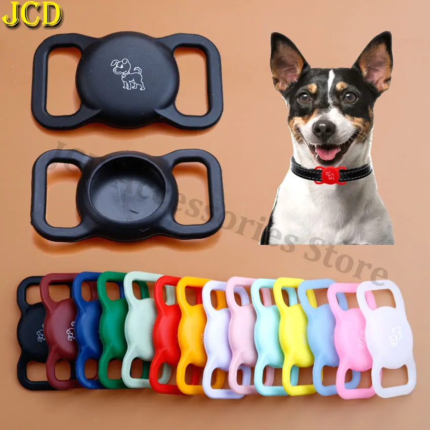 

For Apple Airtag Case Dog Cat Pet Collar GPS Finder Colorful Luminous Protective Silicone Case For Apple Air Tag Tracker Holder