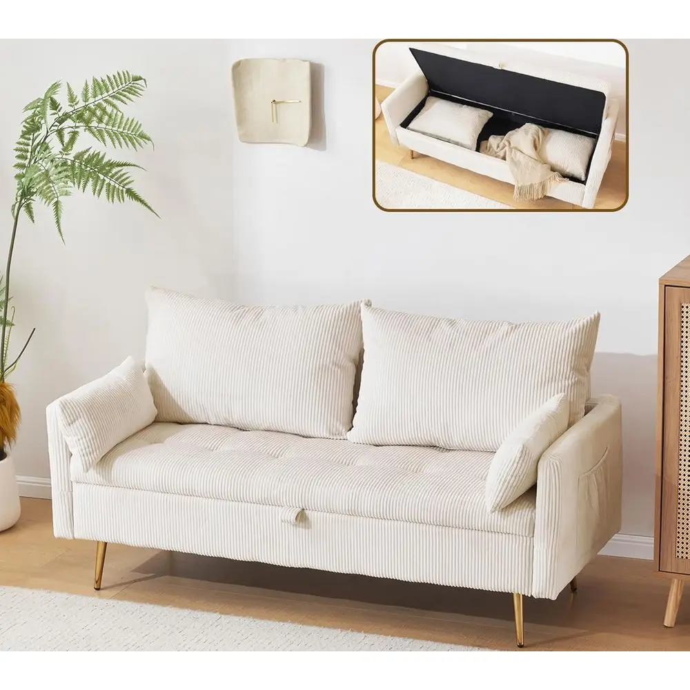 2 Seater Loveseat with Storage, 61