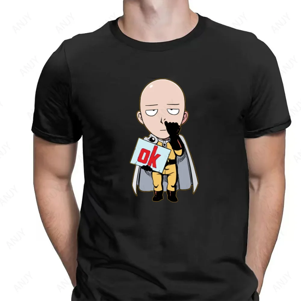 One Punch Superman Character Commemorative T-shirt Classic Japanese Hot Blooded Anime Male Female Same Cotton Short Sleeve