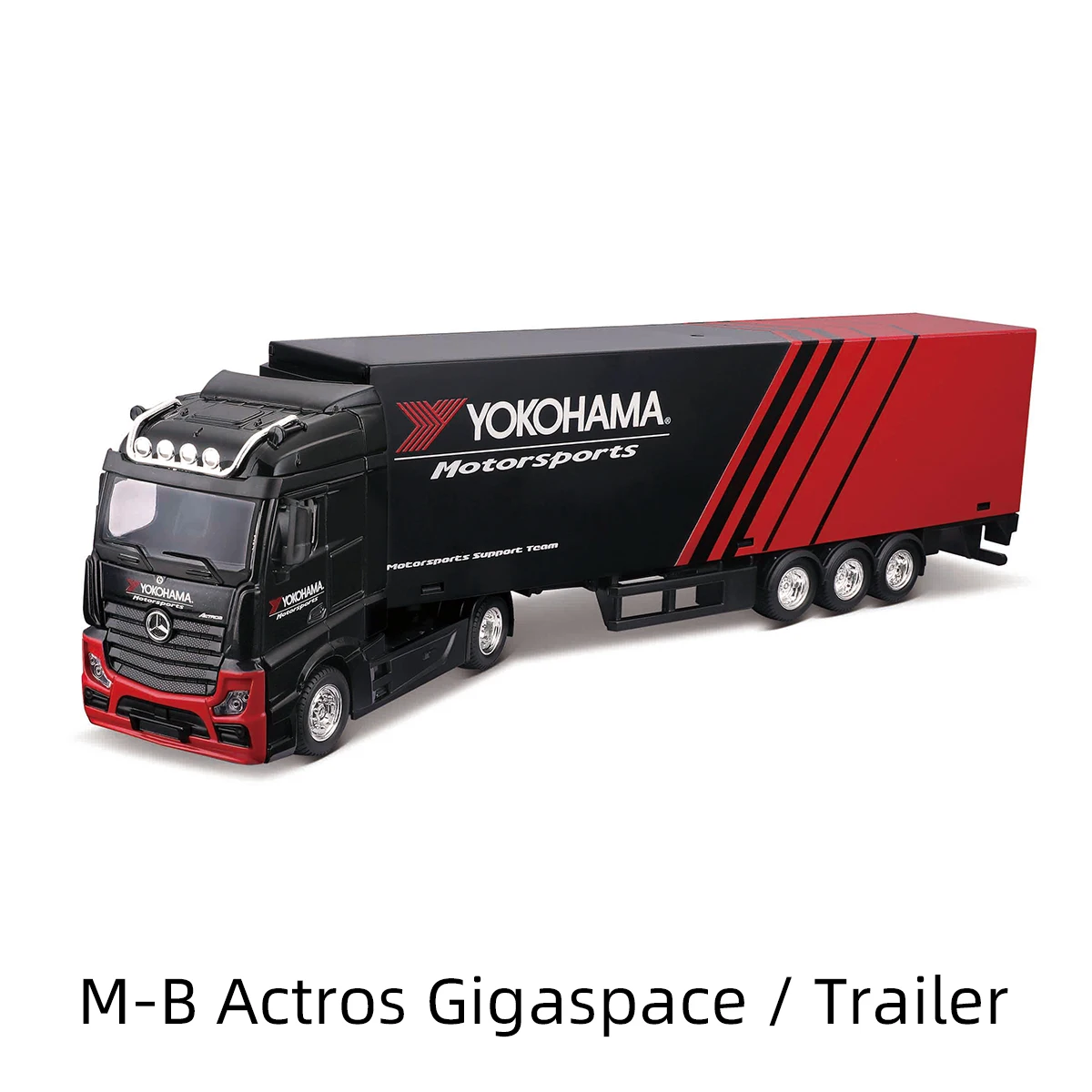 Bburago 1:43 Mercedes-Benz Actros GigaSpace Trailer Heavy Tractor Truck Green Die Cast Collectible Hobbies Motorcycle Model Toys