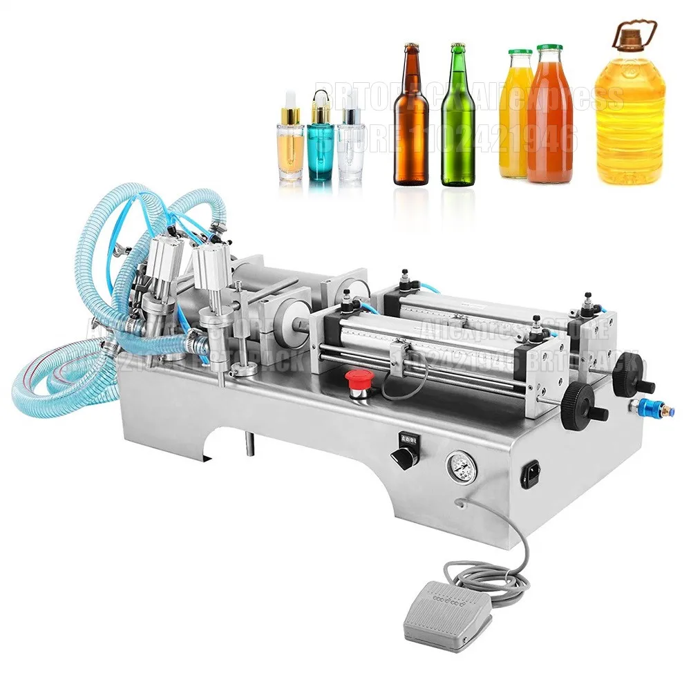 

Full automatic Two Heads High Accuracy Viscous Liquid Filling Machine Beverage Milk Olive Small Soft Drink Oil Liquid Filler