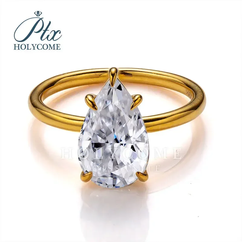 PTX Jewelry 14K Crushed Ice Pear DEF VVS1 Reddit Hot Loose Gemstones Moissanite Supplier Factory Wholesale Price GRA  Jewelry