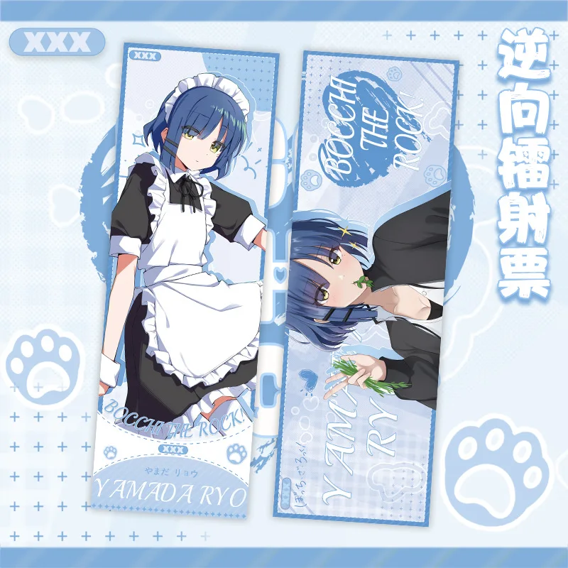 BOCCHI THE ROCK Bookmarks Anime Hitori Gotoh Yamada Ryo Laser Ticket Bookmark Print Book Page Marker Stationery Supplies Gifts