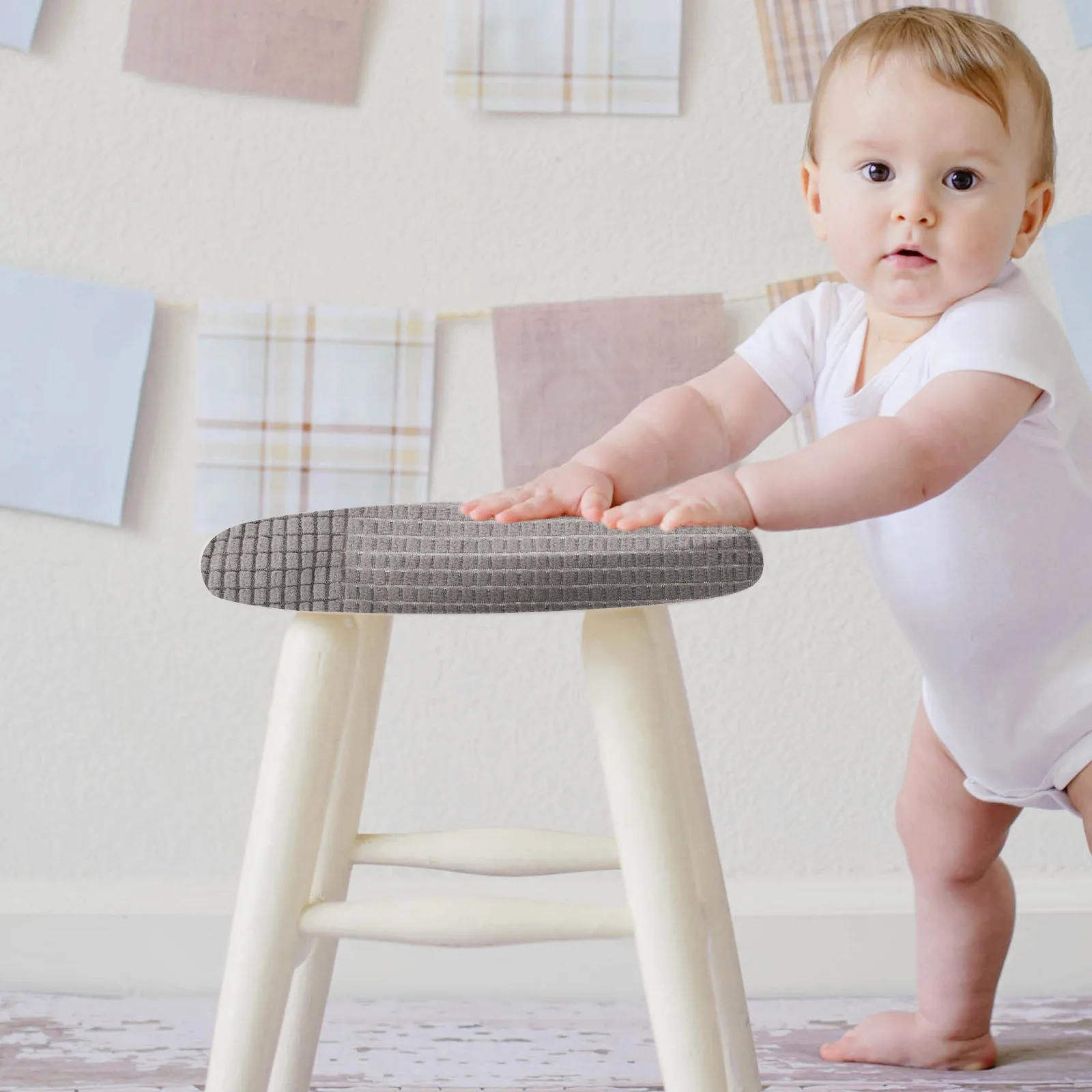 2 Stuks Stijlvolle Ronde Kruk Covers Comfortabele Touch Vakmanschap Decoratieve Stoel Kussenovertrekken voor Eetkamer Woonruimte