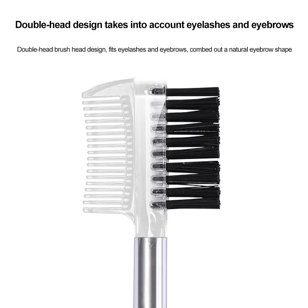 مجموعة فرش الحواجب الاحترافية ذات الأطراف المزدوجة، فرش سبولي مختلفة، أداة تهذيب المكياج لتشكيل الحواجب والرموش #5