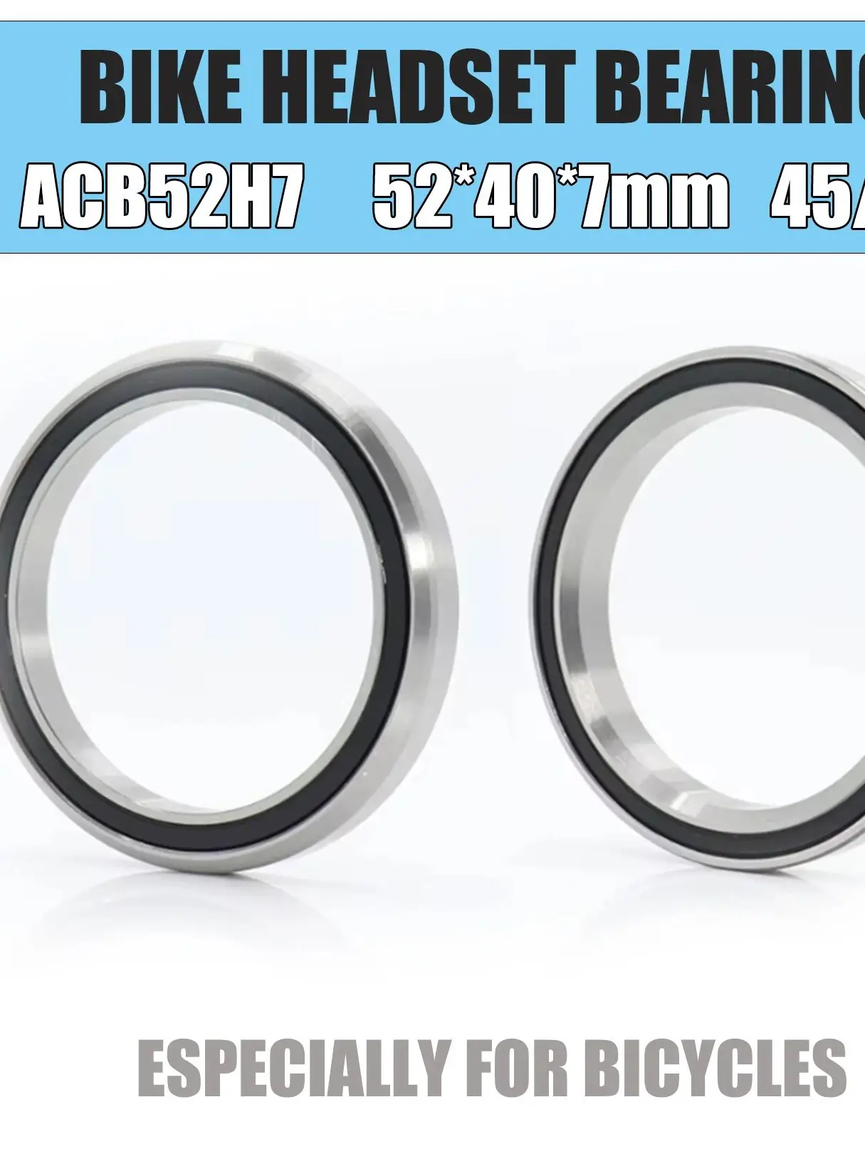 AliExpress FUSHI ACB52H7 Bicycle Headset Bearing 52*40*7mm 45/45 Degree Chrome Steel 2PCS Tapered Upper Lower ACB Bearings Tapered Parts Repair