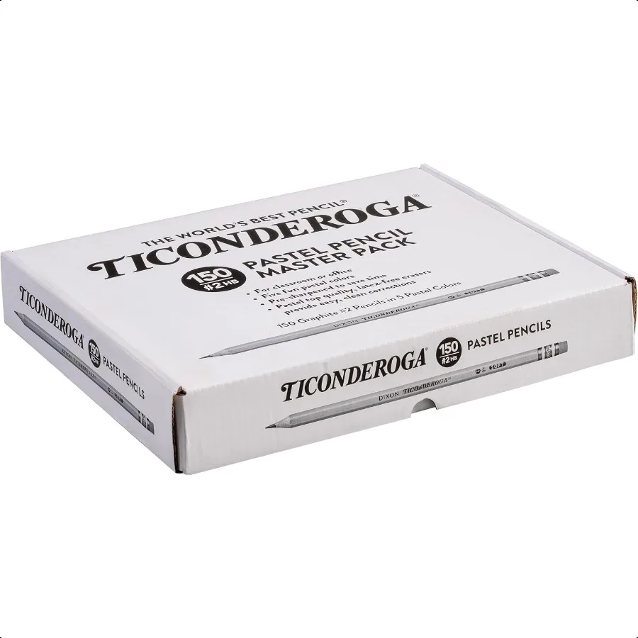 أقلام رصاص خشبية مشحونة مسبقًا 2 HB ألوان باستيل ناعمة 150 قطعة