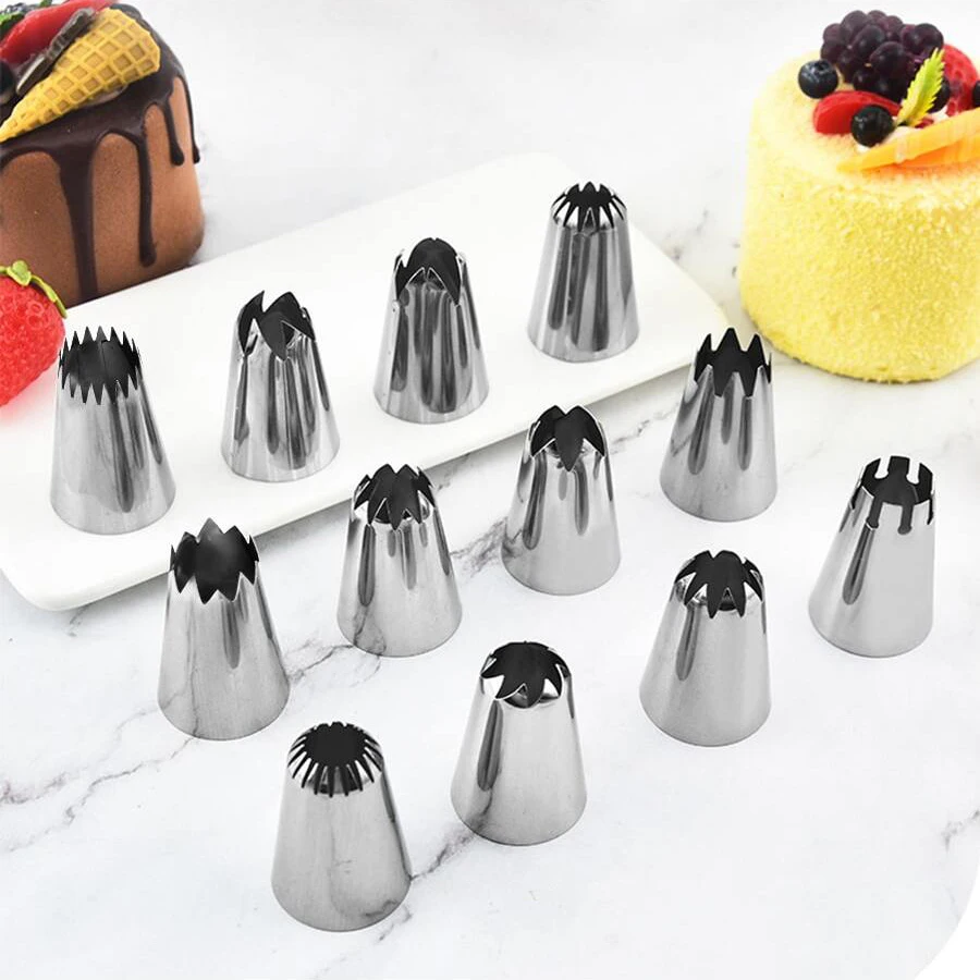 12PCS/24PCS decorating mouth baking decorating mold Multi-functional cream cookie puff cookie tool Complementary food tool