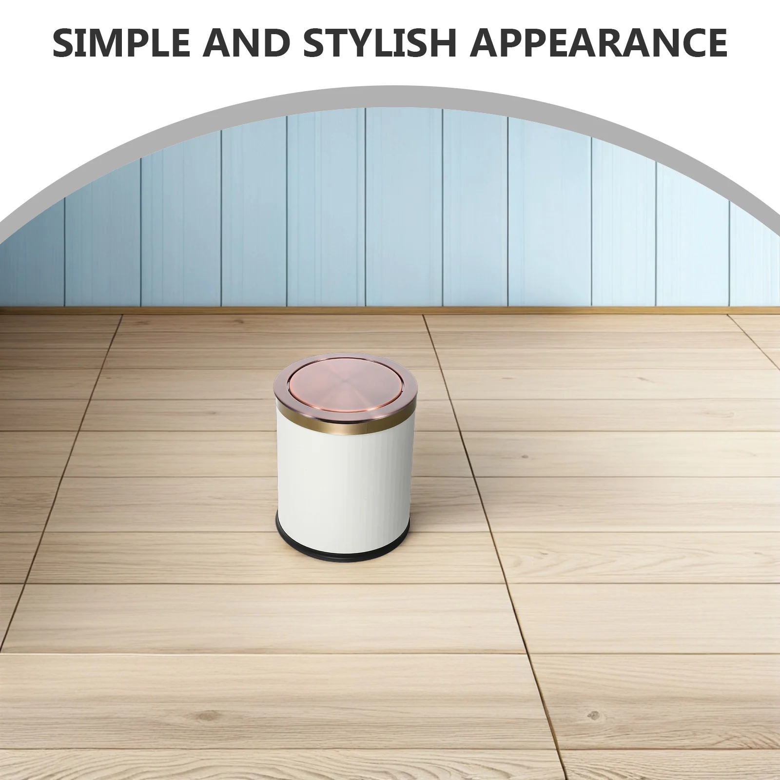 

Round Stainless Steel Recessed Trash Lid Swing Built-in Countertop Garbage Cover for Kitchen Bathroom Odor Saving