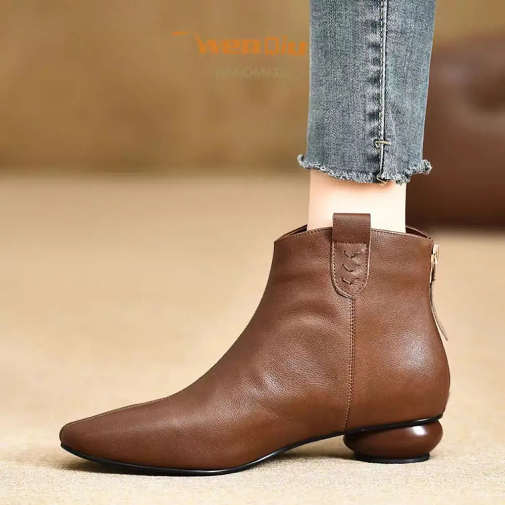 

Элегантные женские ботильоны, модная обувь на каблуке с цветочным узором, новые вечерние модные ботинки «Челси», дизайнерские зимние ботинки 2021, брендовые Mujer Botas