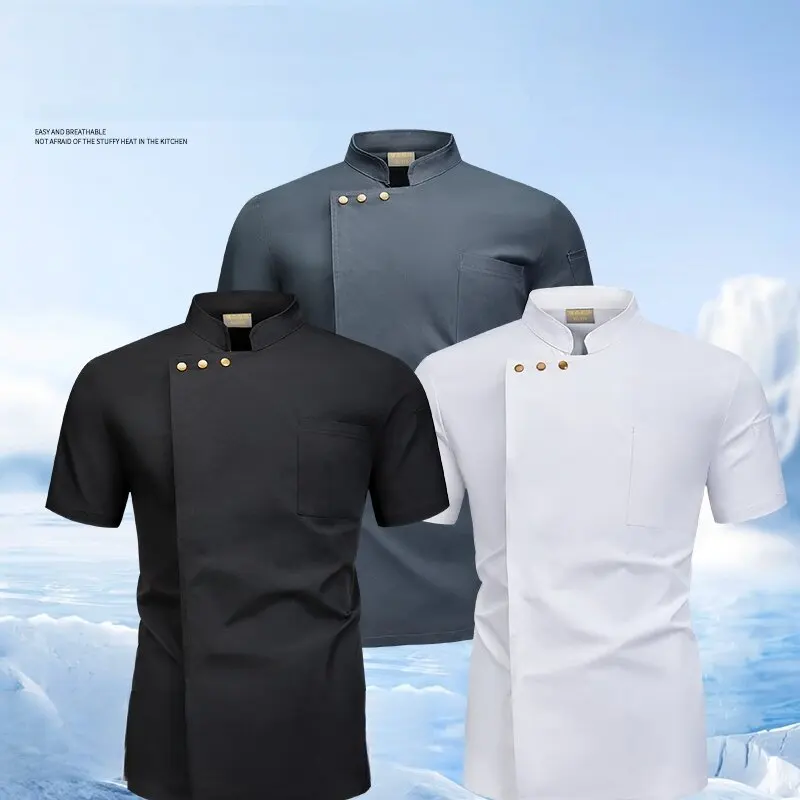 

Chef's Coat for Kitchen Jackets Man Catering Restaurant Hotel Cook Jacket Baking Bakery Cook Clothes Chef Uniform Shirt Apron