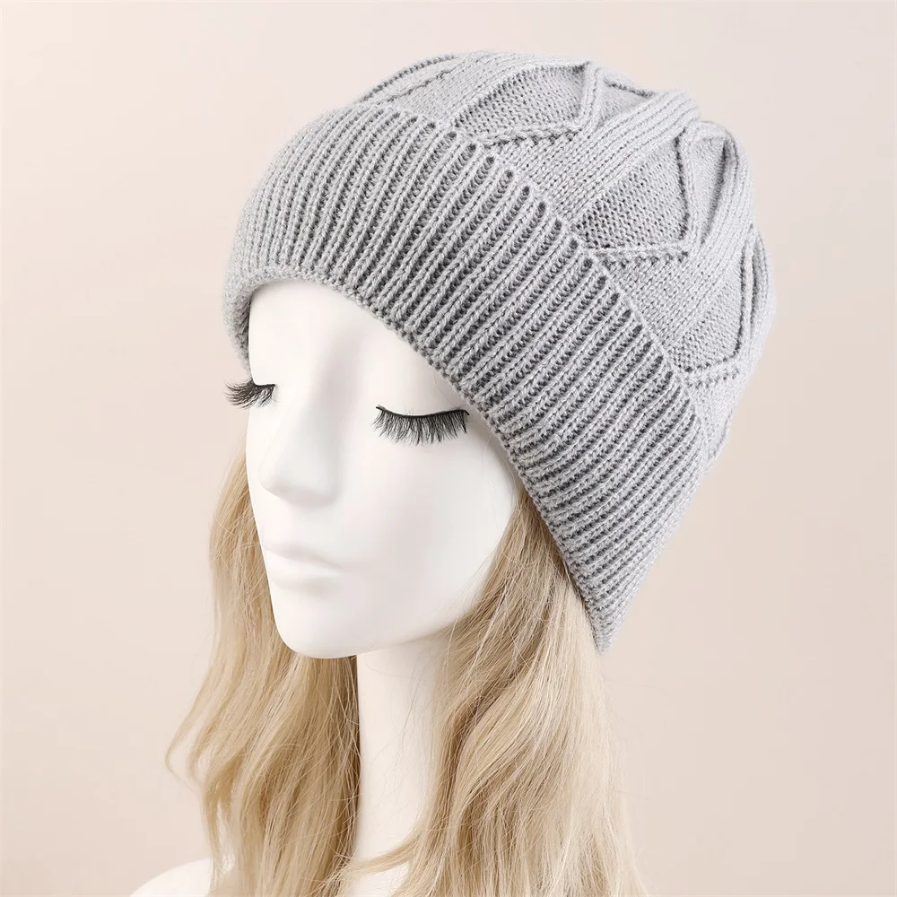 New Beanie Winter For Women Men Boys Girls Crochet Skullies Hat Solid Color Unisex Autumn Knitted Beanies Caps Wild Accessories