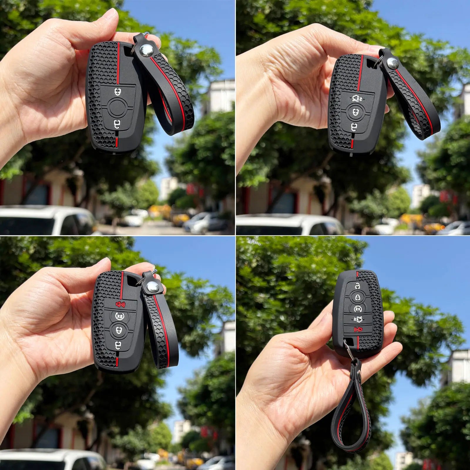 Funda de silicona para llave de coche, para Ford Maverick Focus Edge Explorer Expedition Everest Fusion Mondeo Mustang Raptor Bronco