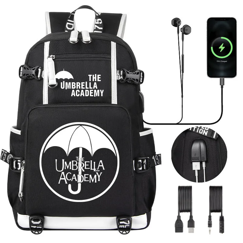 

The Umbrella Academy Teenage Backpack Children's Students School Bags Girls Boys Schoolbag Mochilas Usb Charging Bookbag