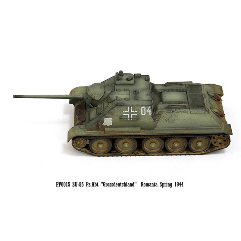 

Масштаб 1/72, немецкий танковый разрушитель SU-85 SU85, 1944 PP0015, имитация гусеничного танка, пластиковая модель, статический дисплей, коллекционный подарок