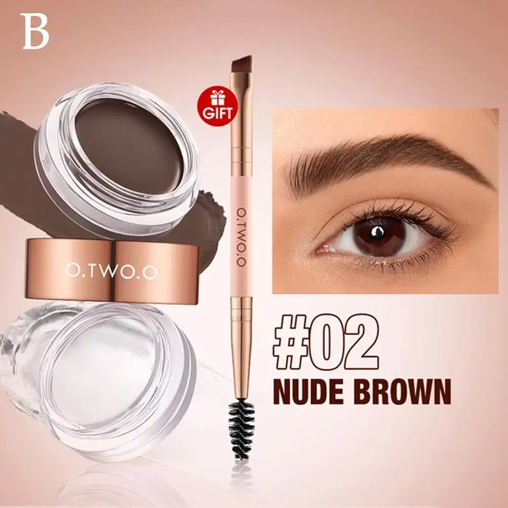 O.TWO.O TWO Ln One Eyebrow Cream Wax Waterproof Eyebrow Pomade Cream