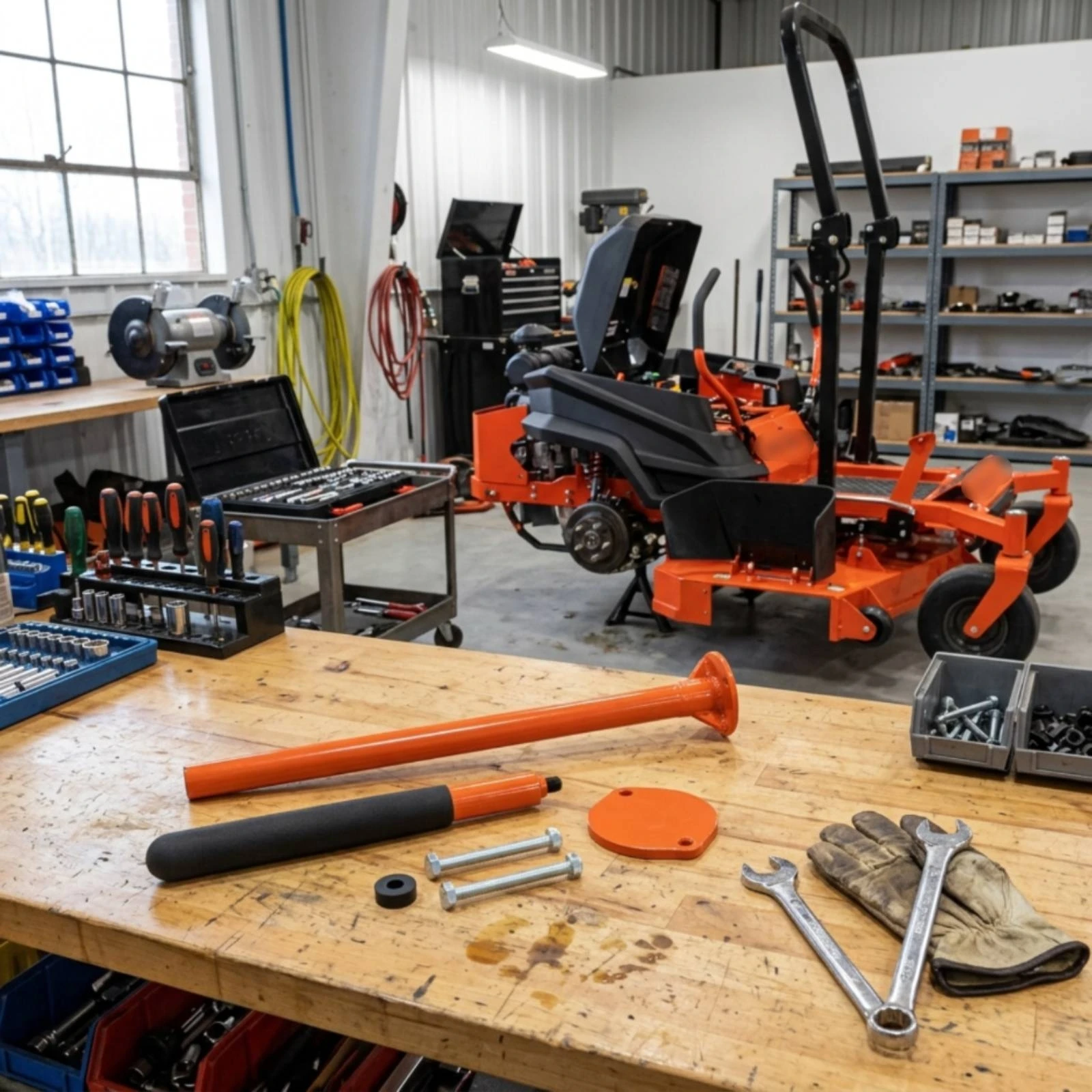 Zero Turn Mower Assist Handle Easy to Install Mower Assist Handle Kit Grab Bar Cushioned Grab Assistant Bar Ergonomic view 6