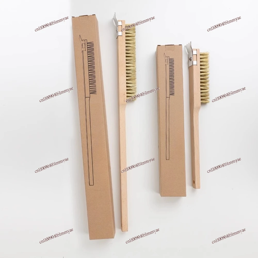 

Copper Wire Oven Brush Solid Wood Handle Pizza Utensils Oven Sanitary Ware 40CM60CM Ash Shovel Scraper