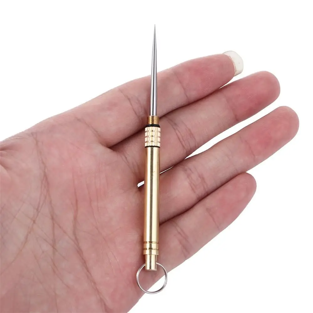 Pick Brass Travel Toothpick Tooth Cleaning Accessory With Key Ring Metal Toothpick Brass Toothpick Fruit Fork Toothpick Tube