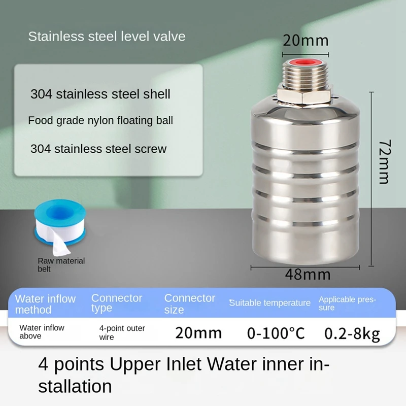 ABUL-2Pcs Fully Automatic Water Level Control Float Valve, Water Level Controller For Water Tank